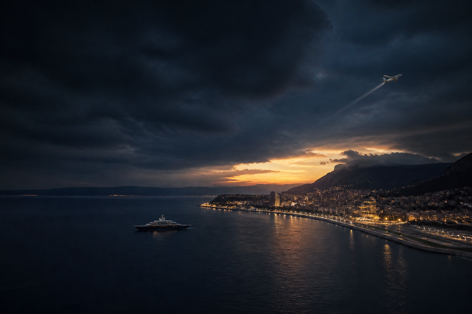 Sea-to-Sky: private aviation and superyacht mobility at dusk